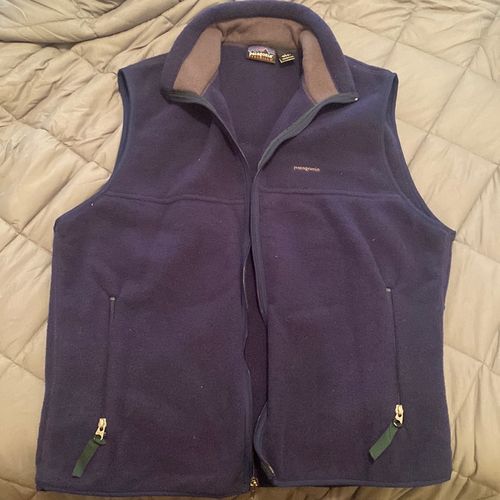 Patagonia Navy Synchilla Fleece Vest, L
